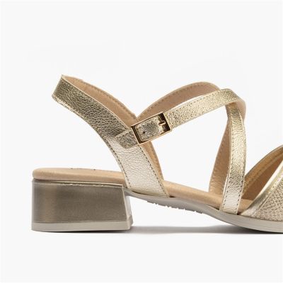 Golden heeled sandals - Elegant and comfortable!PITILLOS (SKU)11203