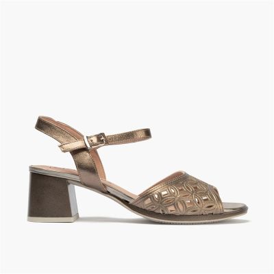 Golden heeled sandals - elegant and comfortable!PITILLOS (SKU)11216