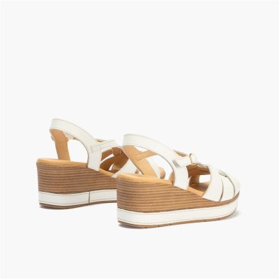White platform sandals - elegant and comfortable!PITILLOS (SKU)11283