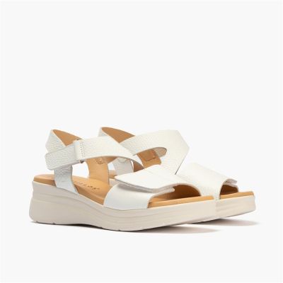 Бели дамски сандали на платформа - Ежедневен комфорт и стил!PITILLOS (SKU)11293