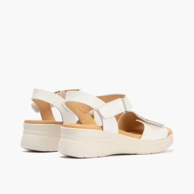 Бели дамски сандали на платформа - Ежедневен комфорт и стил!PITILLOS (SKU)11293