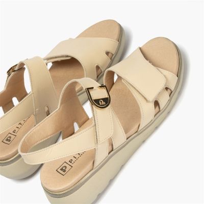 Кремави дамски сандали - елегантни и удобни за всеки ден!PITILLOS (SKU)20311