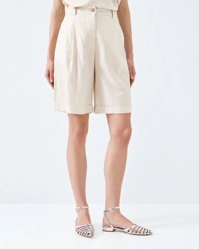 Stylish women's trousers with a golden hue - elegant style ACCESS FASHION (SKU) 5104