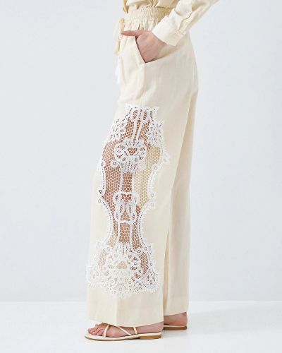 Елегантен панталон с дантела и висока талия ACCESS FASHION (SKU) 5039