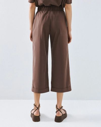 Тъмнокафяви панталони с висока талия - елегантни и удобни ACCESS FASHION (SKU) 5046