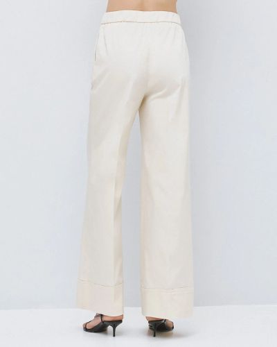 Мръсно Бели Дамски Панталони с Висока Талия ACCESS FASHION (SKU) 5044