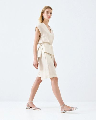 Golden Blouse with V-Neckline - Elegance and Style ACCESS FASHION (SKU) 2064