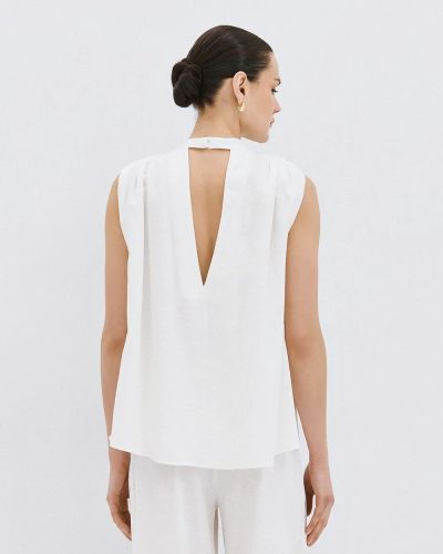 Бял Елегантен Дамски Топ - Класика и Стил ACCESS FAHION (SKU) 2085