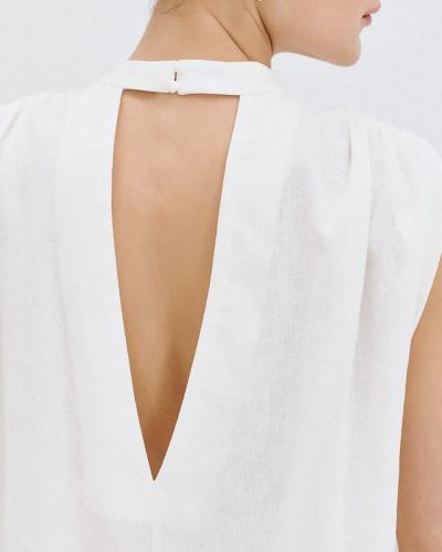 Бял Елегантен Дамски Топ - Класика и Стил ACCESS FAHION (SKU) 2085