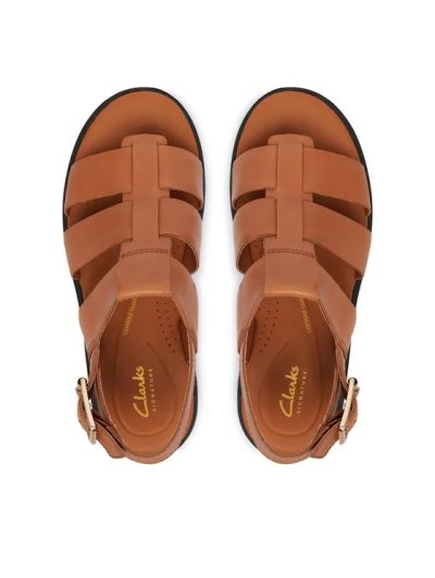 Дамски ежедневен кафяв сандал – стилен комфорт за вашата лятна визия!CLARKS (SKU)26186587
