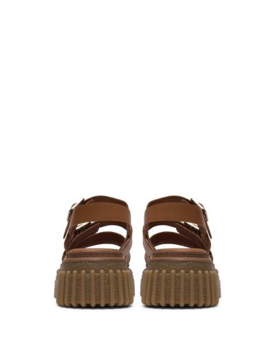 Дамски сандали на лека платформа – кафяви, удобни, елегантни!!!CLARKS (SKU)26185889