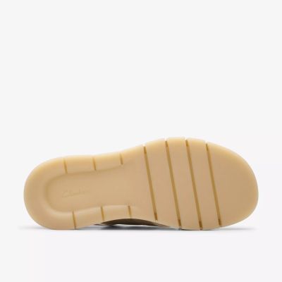 Дамски ежедневен удобен стилен сандал с лека платформа в крема цвят CLARKS (SKU)26181470