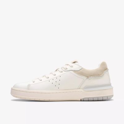 Men's white casual sneakers - sporty-elegant, comfortable, high quality!CLARKS (SKU)26181325