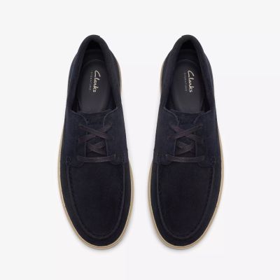 Modern men's casual shoes - dark blue, stylish, comfortable for every day. CLARKS (SKU)26186188
