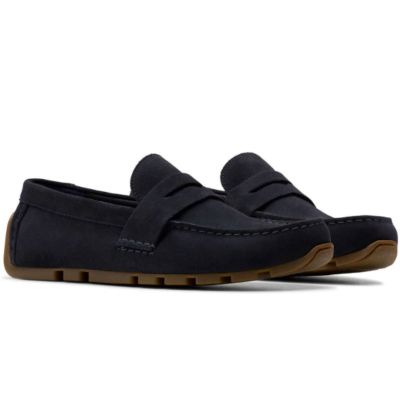 Men's Classic Navy Blue Suede Moccasin - Elegant and Comfortable!CLARKS (SKU)26184514