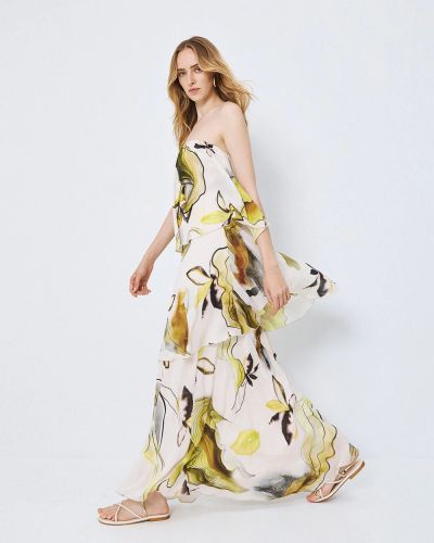 Дамска рокля с флорален принт и голи рамен - елегантна визия ACCESS FASHION (SKU) 3374