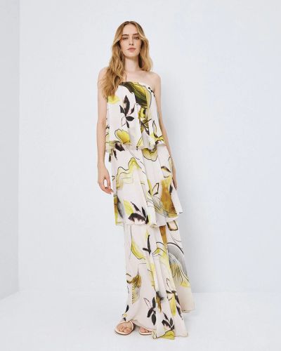 Дамска рокля с флорален принт и голи рамен - елегантна визия ACCESS FASHION (SKU) 3374