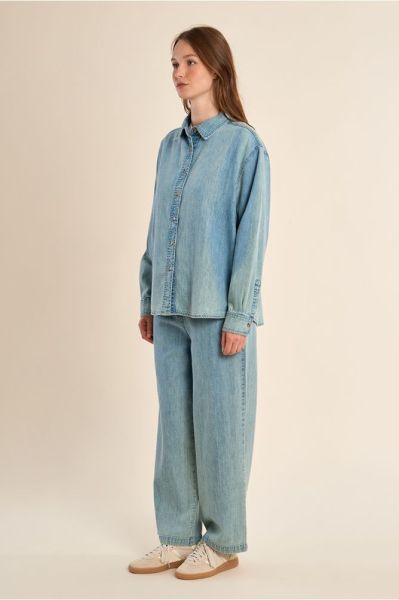 Дамска дънкова риза с бродирани детайли - стил и комфорт  MOLLY BRACKEN (SKU) ZA201EE