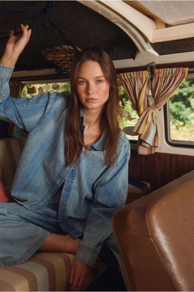 Дамска дънкова риза с бродирани детайли - стил и комфорт  MOLLY BRACKEN (SKU) ZA201EE