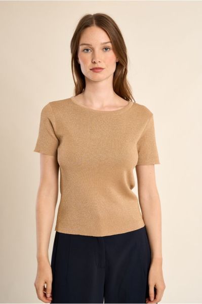 Дамска блуза с къс ръкав от фино вискозно плетиво MOLLY BRACKEN (SKU) LA1967EP