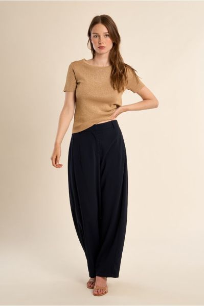 Дамска блуза с къс ръкав от фино вискозно плетиво MOLLY BRACKEN (SKU) LA1967EP