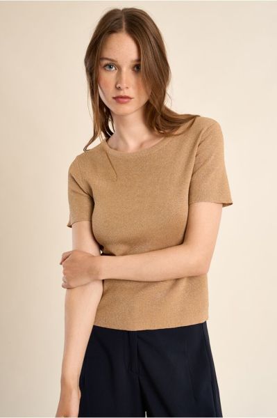 Дамска блуза с къс ръкав от фино вискозно плетиво MOLLY BRACKEN (SKU) LA1967EP