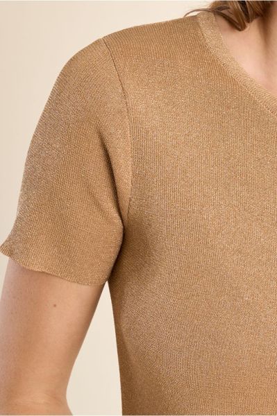 Дамска блуза с къс ръкав от фино вискозно плетиво MOLLY BRACKEN (SKU) LA1967EP