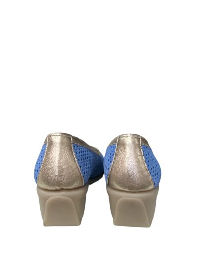 Women's casual and elegant shoes made of blue suede - comfort, style and quality! RELAX ANATOMIC (SKU)4116