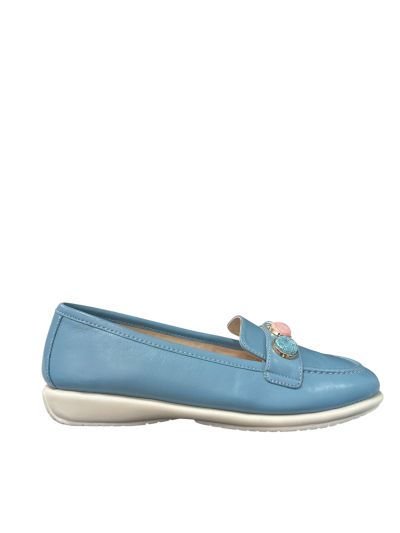 Дамски ежедневни обувки от естествена кожа в морско синьо за стил и комфорт.RELAX ANATOMIC (SKU)1724