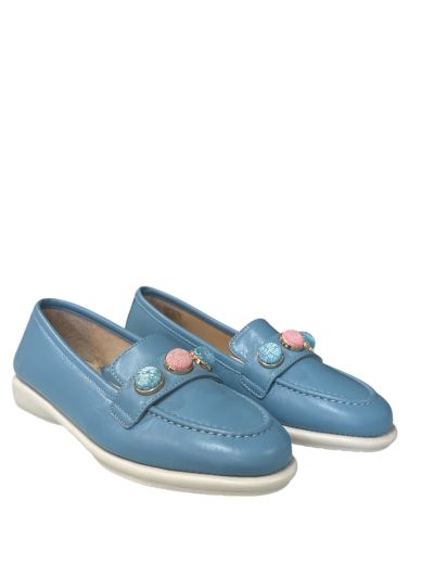 Дамски ежедневни обувки от естествена кожа в морско синьо за стил и комфорт.RELAX ANATOMIC (SKU)1724