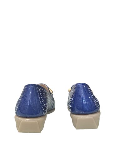 Дамски ежедневни обувки естествен лак, наситено сини, анатомична стелка.RELAX ANATOMIC (SKU)2761