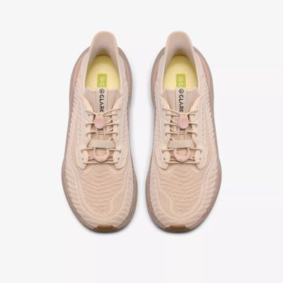 Дамска спортна маратонка 360 FOAM система, лека и дишаща, бежав цвят CLARKS (SKU)26187828
