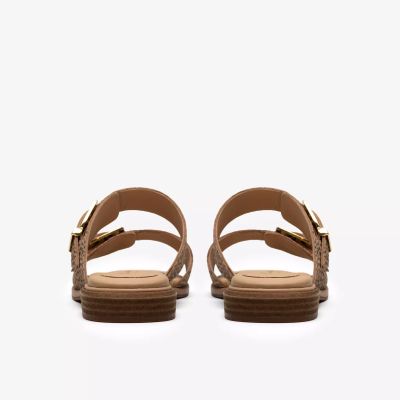 Дамски чехли с модерен животински принт, елегантни, удобни, нисък ток .CLARKS (SKU)26185802