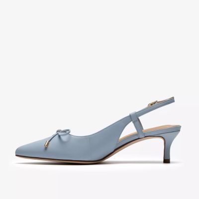 Дамски Елегантни Сини Сандали с Тънък Ток - Перфектни за всяка дама!!!CLARKS (SKU)26186344