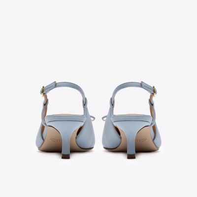 Дамски Елегантни Сини Сандали с Тънък Ток - Перфектни за всяка дама!!!CLARKS (SKU)26186344