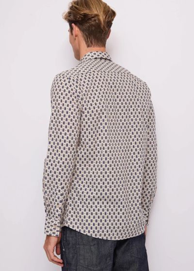 Men's stylish long-sleeved cotton shirt - comfort and elegance for the day GAUDI (SKU)611GU45023
