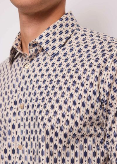 Men's stylish long-sleeved cotton shirt - comfort and elegance for the day GAUDI (SKU)611GU45023