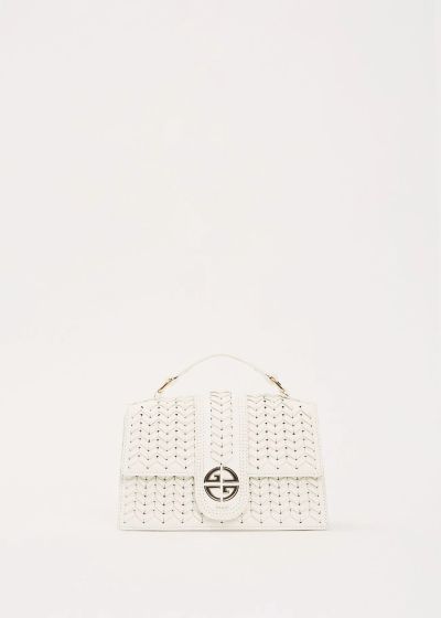 Ladies' handbag with top handle and magnetic button - elegant style GAUDI (SKU) 12862