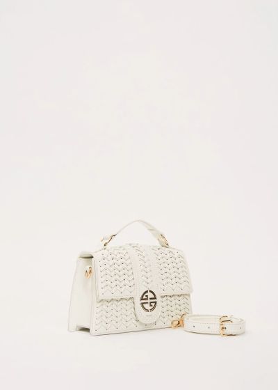 Ladies' handbag with top handle and magnetic button - elegant style GAUDI (SKU) 12862