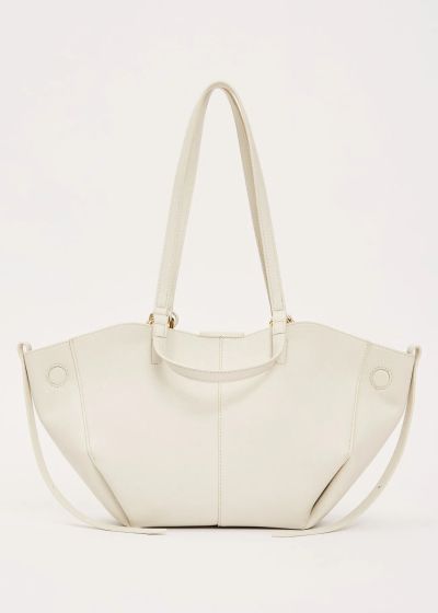 White handbag with mini purse accessory - elegant and modern look GAUDI (SKU) 12771