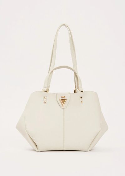 White handbag with mini purse accessory - elegant and modern look GAUDI (SKU) 12771