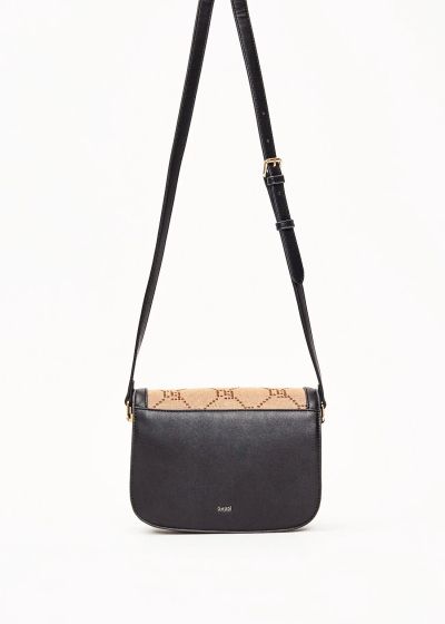 Women's black jacquard crossbody bag GAUDI (SKU) 12704