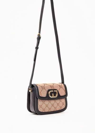 Women's black jacquard crossbody bag GAUDI (SKU) 12704