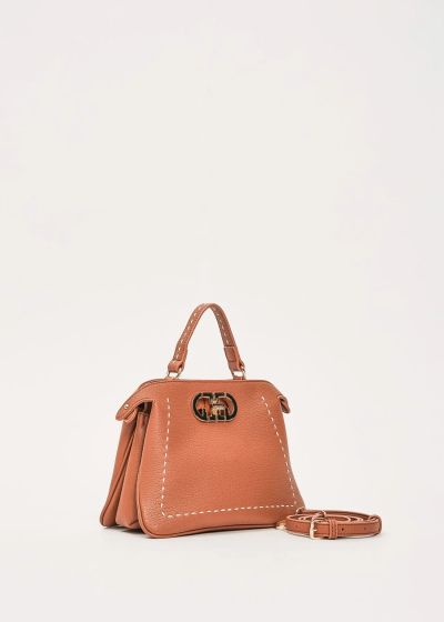 Elegant women's handbag with top handle in warm brown, style and comfort GAUDI (SKU) 12873