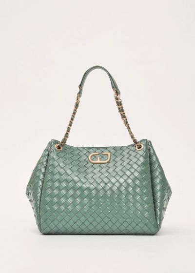 Women's knitted green eco-leather bag - Style and comfort every day GAUDI (SKU) 12850
