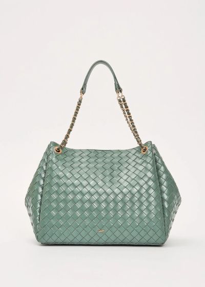 Women's knitted green eco-leather bag - Style and comfort every day GAUDI (SKU) 12850