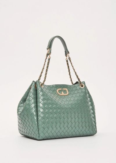 Women's knitted green eco-leather bag - Style and comfort every day GAUDI (SKU) 12850