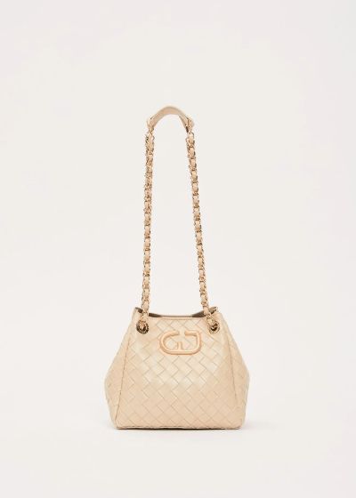 Woven eco-leather bucket bag - elegance and style GAUDI (SKU) 12853
