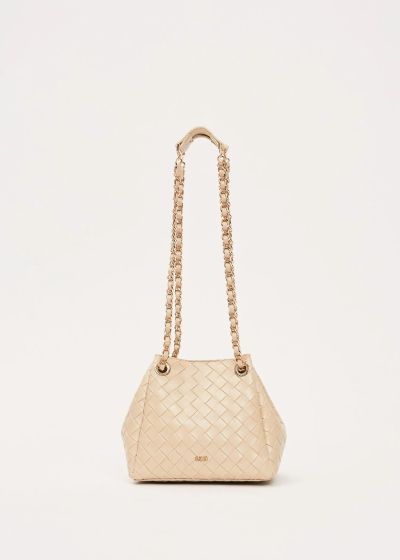 Woven eco-leather bucket bag - elegance and style GAUDI (SKU) 12853