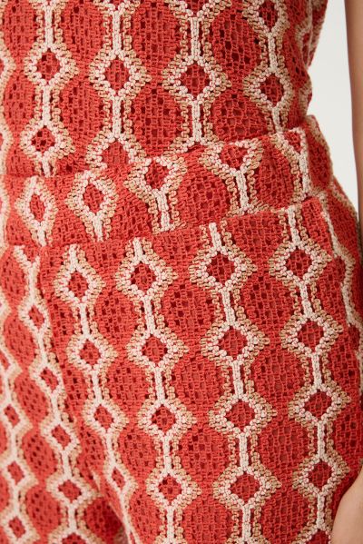 Women's Fine Cotton Knit Trousers with High Waist - Stylish Comfort GARCIA (SKU) P260316